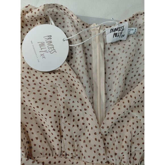 Princess Polly String Of Love Romper Beige Size 2 US - Picture 4 of 8